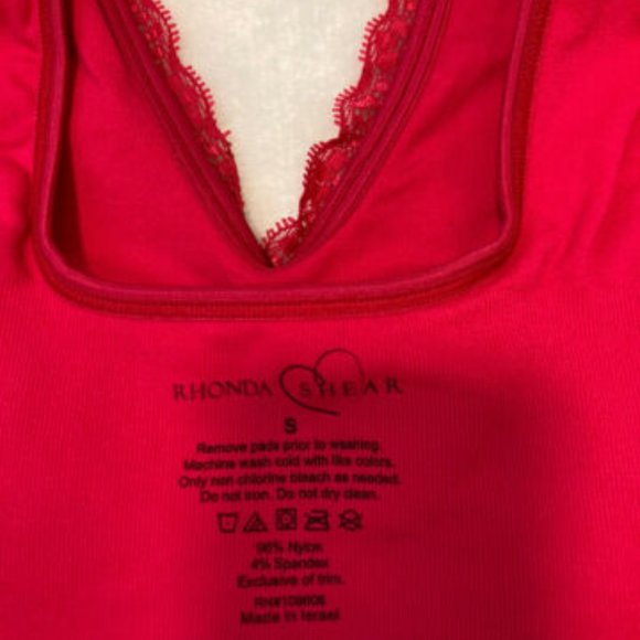 Rhonda Shear Sweetheart Ahh Bra 3-pack Lace Red,Nude, Black, Pad Set Size Small - Picture 12 of 15